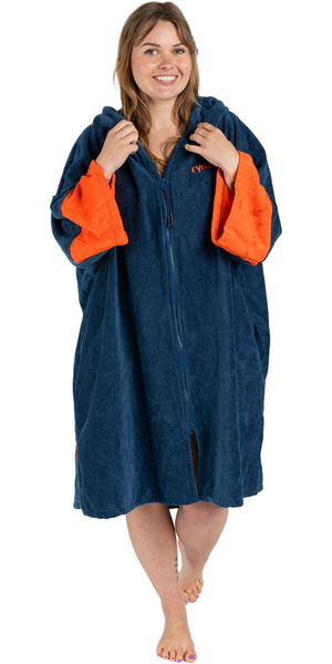 2026 Dryrobe Adult Hooded Zip Towel Robe FZORGTWLDSB - Deep Sea Blue